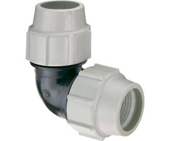 Plasson knie 90°  tyleen koppeling 63 mm