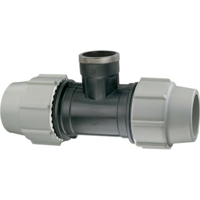 Plasson tyleen T-stuk 75mm x 2 1/2" x 75mm 90° Bi.dr.