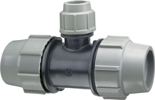 Plasson Tyleen Verloop T-stuk 75mm x 63mm x 75mm 90°