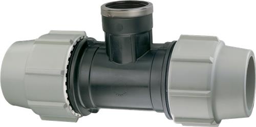 Plasson tyleen T-stuk 50mm x 1 1/2" x 50mm 90° Bi.dr.