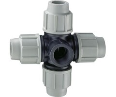 Plasson Kruis T-stuk 20x20x20x20 x 3/4"bi-draad
