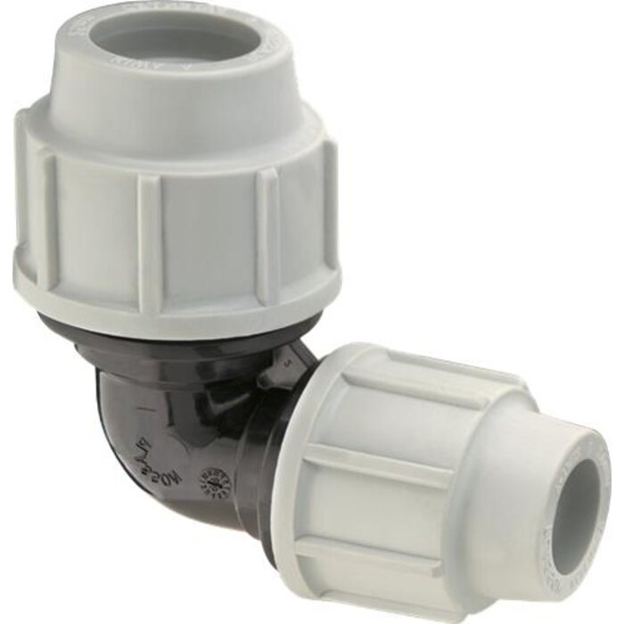 Plasson tyleen Verloop Knie 25mm x 20mm 90°