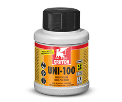 Griffon PVC-lijm transparant 0.5ltr met kwast KIWA type Uni-100