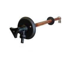 Vorstvrije buitenkraan mat zwart 15 x 3/4" - lengte 35 cm