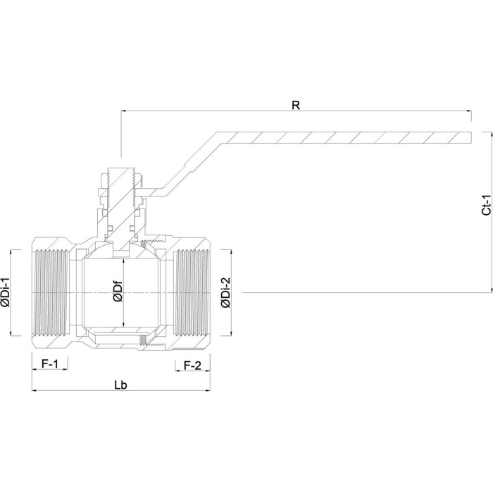Itap Kogelkraan messing vernikkeld 1/2" binnendraad