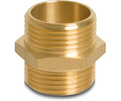 Nippel messing 5/4" buitendraad