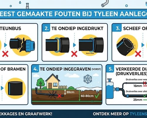 De 5 meest gemaakte fouten bij het aanleggen van een tyleen waterleiding