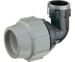 Plasson Klem Overgangsknie 16mm x 1/2" 90° Bi.dr