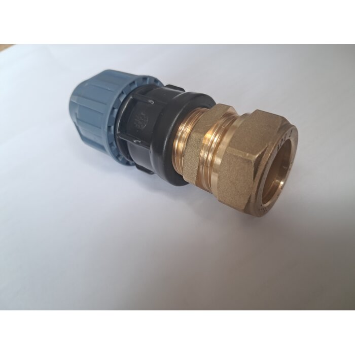 Tyleen verloopkoppeling 32mm naar koper 22mm