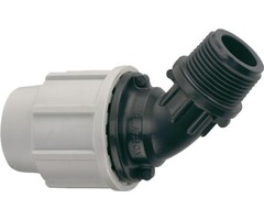 Plasson Overgangsknie 20mm x 3/4" 45° Bu.dr.