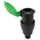 Waterstopcontact 3/4" buitendraad 8bar zwart/groen