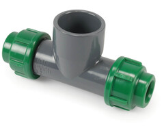 VDL T-stuk 90° PVC-U/PP 20 mm x 32 mm x 20 mm knel x lijmmof x knel