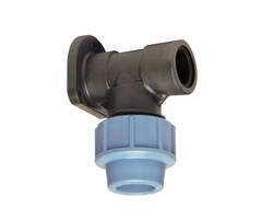 Unidelta Muurplaat 90° PP 25 mm x 3/4" knel x binnendraad