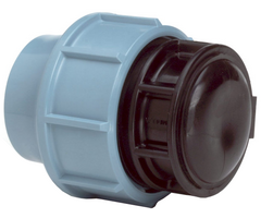 Unidelta Eindkap PP 16 mm knel 16bar zwart/blauw