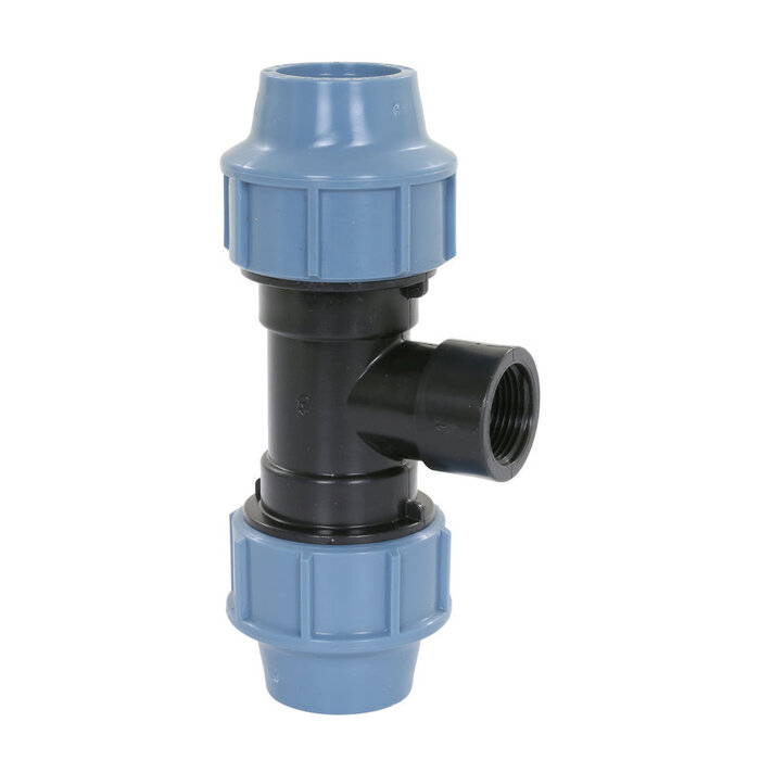 Unidelta T-stuk 90° PP 16 mm x 1/2" x 16 mm binnendraad