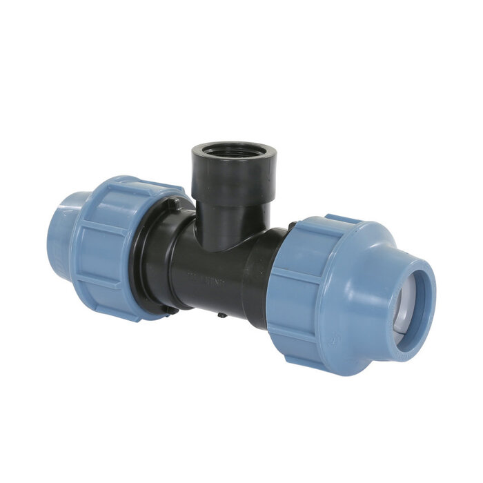 Unidelta T-stuk 90° PP 16 mm x 3/4" x 16 mm binnendraad