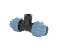 Unidelta T-stuk 90° PP 25 mm x 1" x 25 mm binnendraad