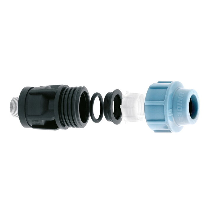 Unidelta Schroefkoppeling PP 20 mm x 1" Binnendraad