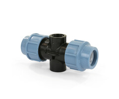 Unidelta T-stuk 90° 32 x 32 mm x ¾" grondpenaansluiting