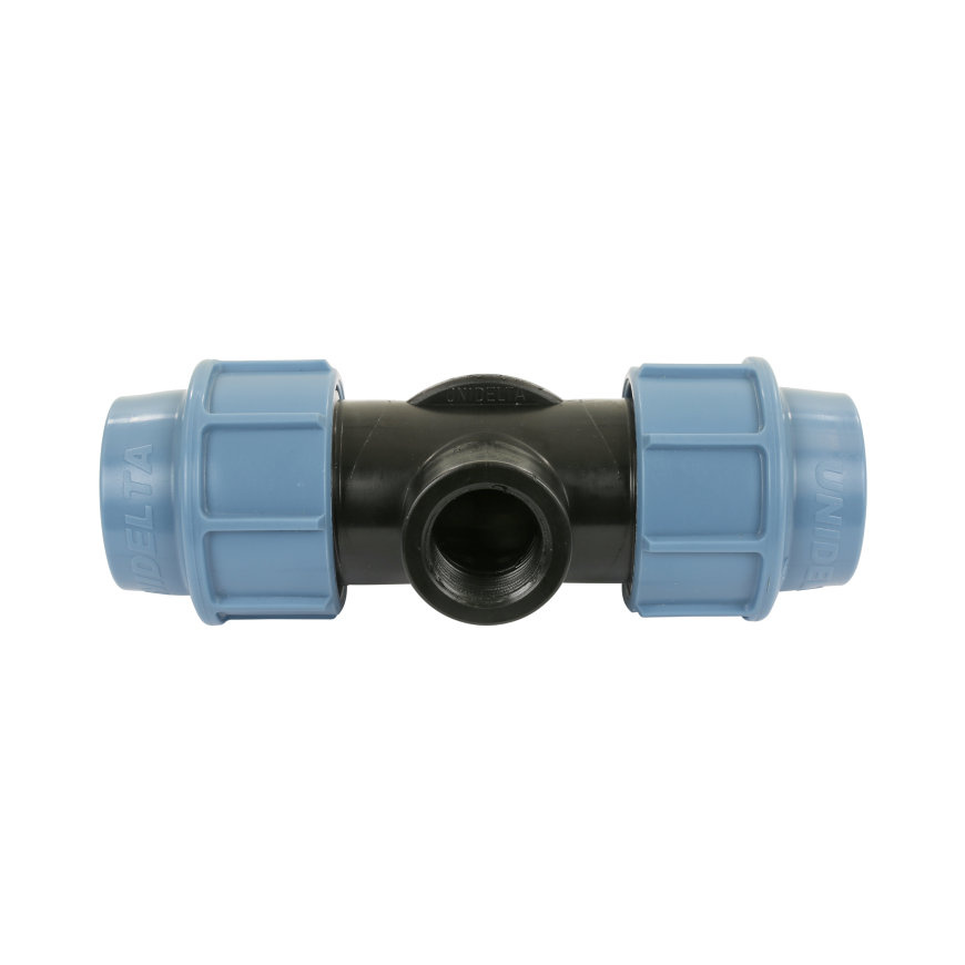 Unidelta T-stuk 90° 32 x 32 mm x ¾" grondpenaansluiting