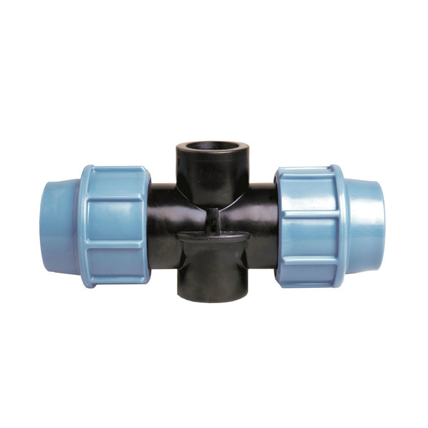 Unidelta T-stuk 90° 32 x 32 mm x ¾" grondpenaansluiting