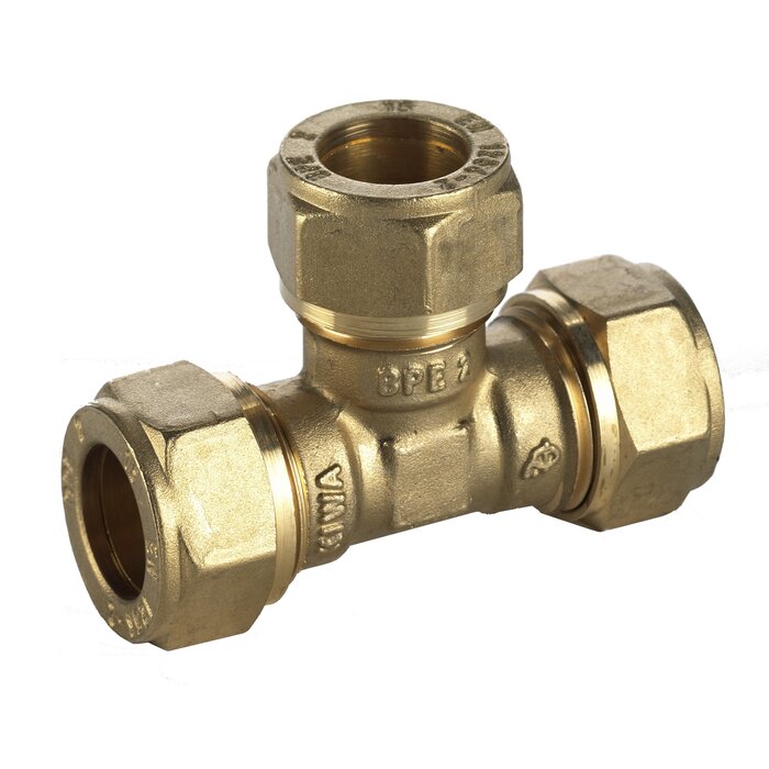 BPE T-stuk 22 x 22 x 22 mm Knel