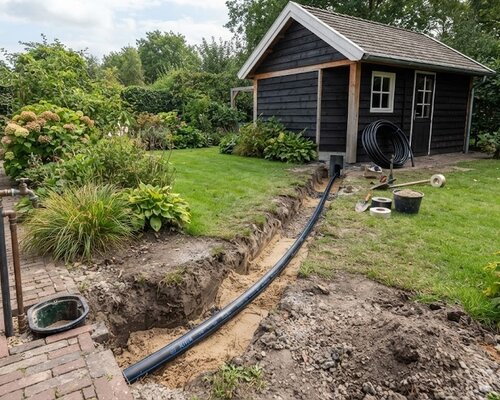 Waterleiding naar je tuinhuis leggen: zo pak je het goed aan