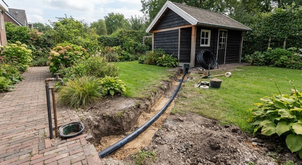Waterleiding naar je tuinhuis leggen: zo pak je het goed aan