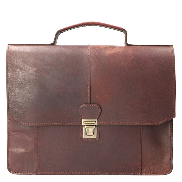 Orange Fire Luxe werktas tuigleer A4 bruin