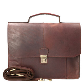 Orange Fire Luxe werktas tuigleer A4 bruin