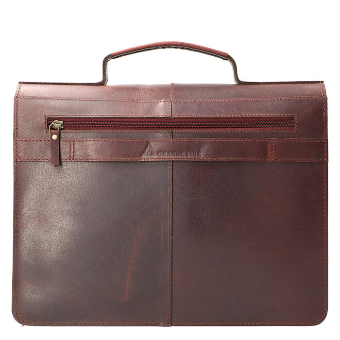 Orange Fire Luxe werktas tuigleer A4 bruin