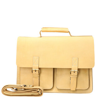 Orange Fire Luxe werktas tuigleer naturel 3 vaks