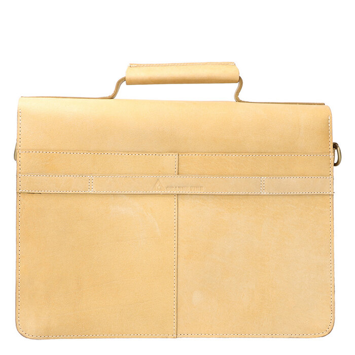 Orange Fire Luxe werktas tuigleer naturel 2 vaks