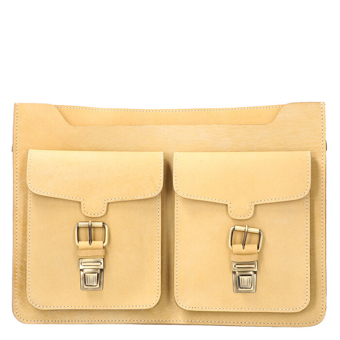 Orange Fire Luxe werktas tuigleer naturel 2 vaks