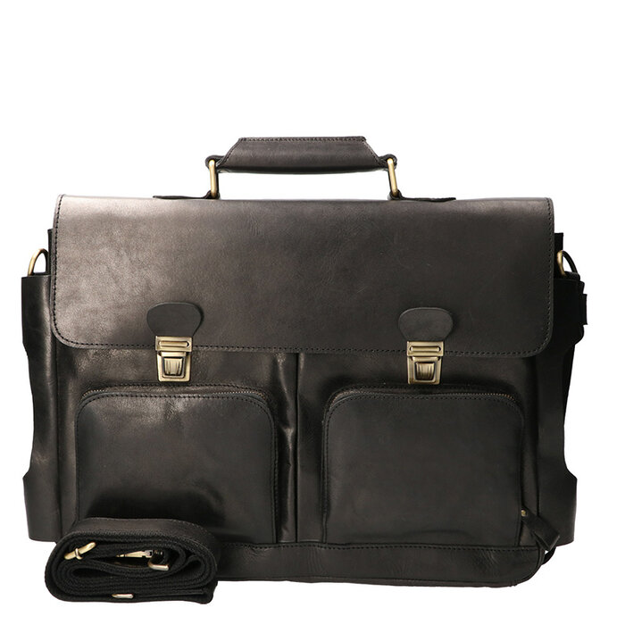 Orange Fire Luxe werktas tuigleer zwart