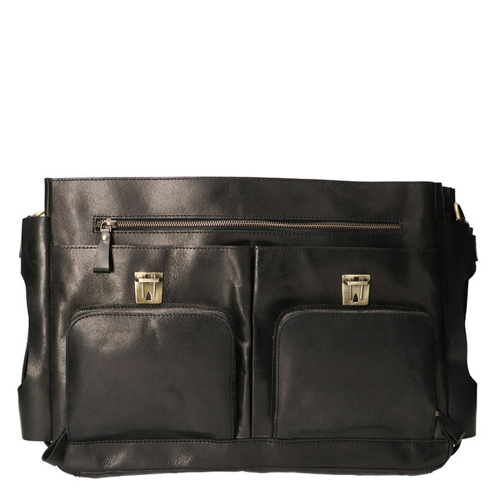 Orange Fire Luxe werktas tuigleer zwart