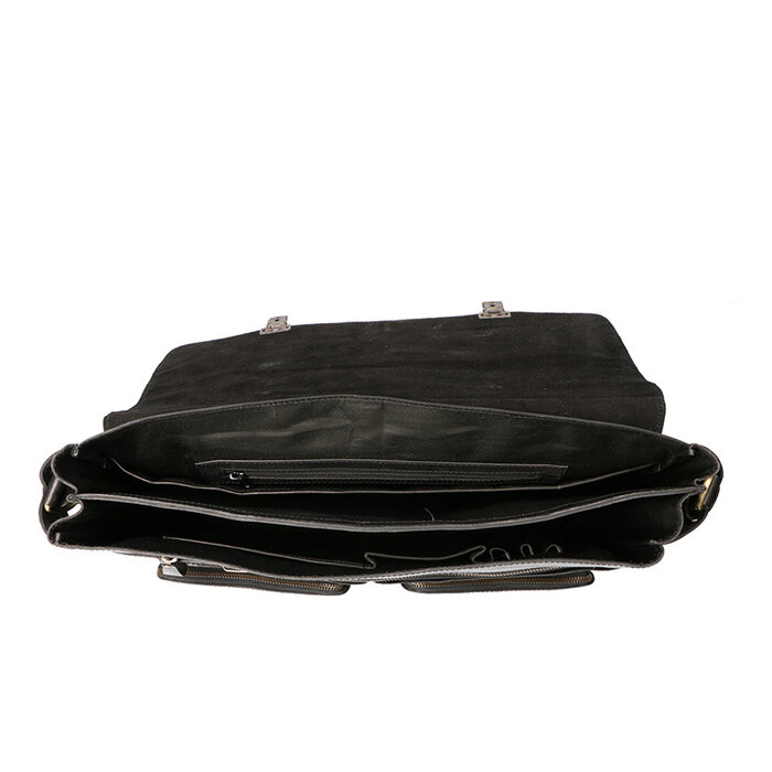 Orange Fire Luxe werktas tuigleer zwart