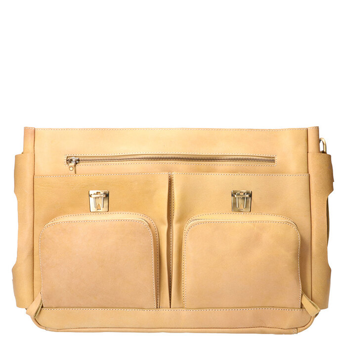 Orange Fire Luxe werktas tuigleer naturel