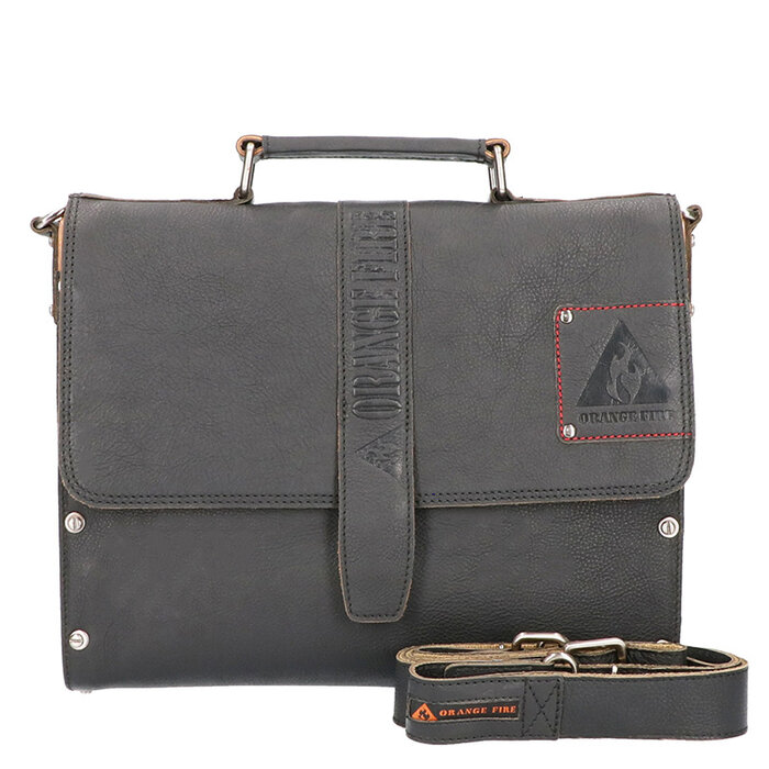 Orange Fire Tablet hand/schoudertas wood zwart