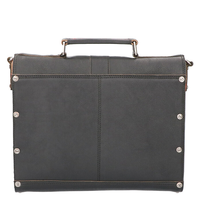 Orange Fire Tablet hand/schoudertas wood zwart