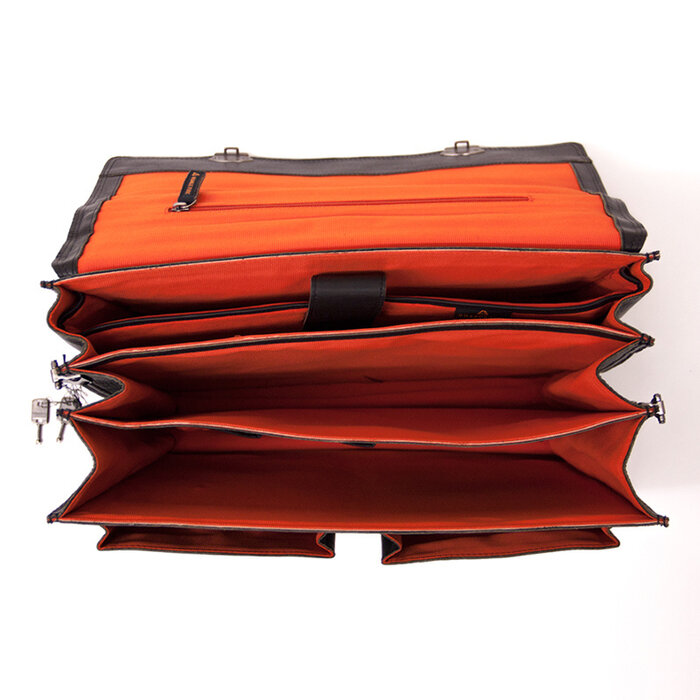 Orange Fire Laptoptas 3 vaks Zwart