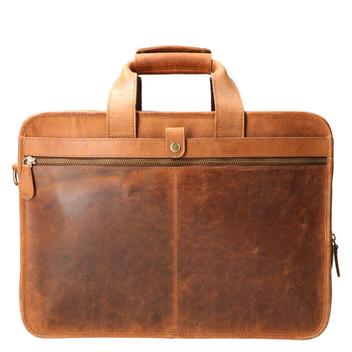 Orange Fire Rat Pack hand messenger dubbelvaks 15 inch Laptop tas