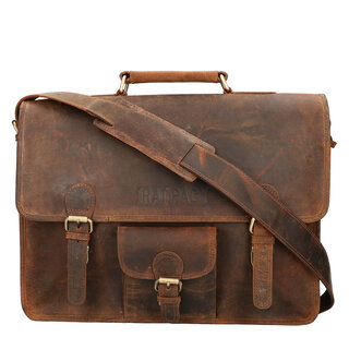 Orange Fire Rat Pack Messenger Overslag 2 vaks 17 inch Laptop tas