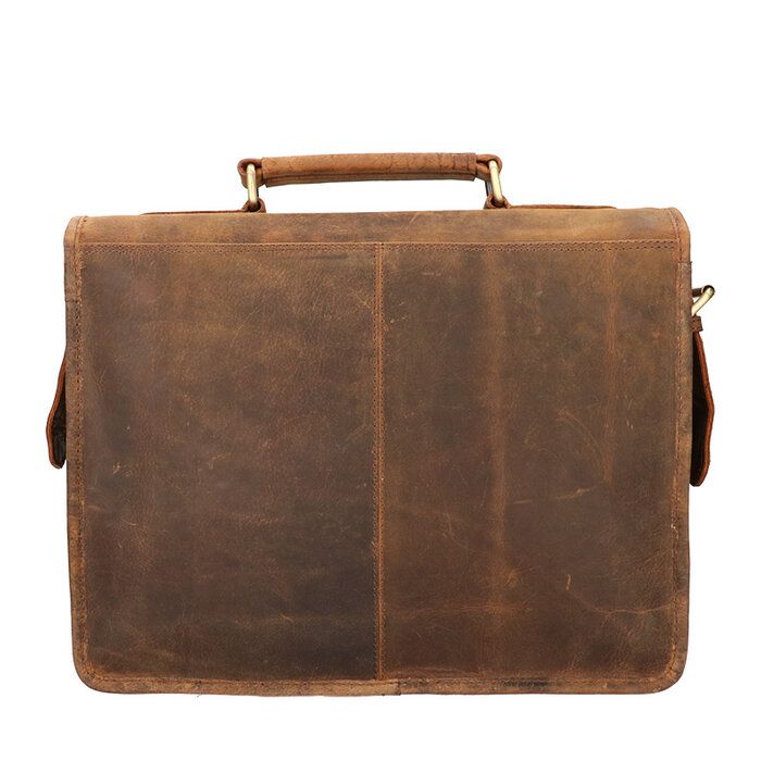Orange Fire Rat Pack Messenger Overslag 2 vaks Laptop tas