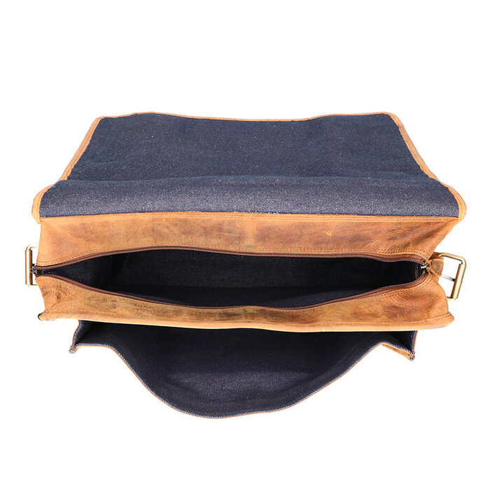 Orange Fire Rat Pack Messenger Overslag 2 vaks 17 inch Laptop tas