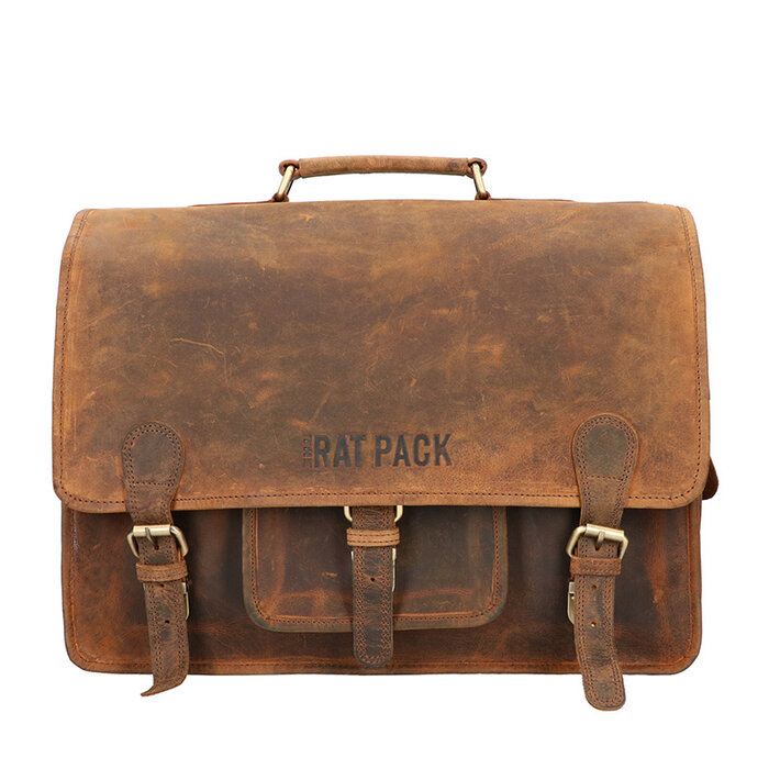 Orange Fire Rat Pack Messenger Overslag 2 vaks 17 inch Laptop tas