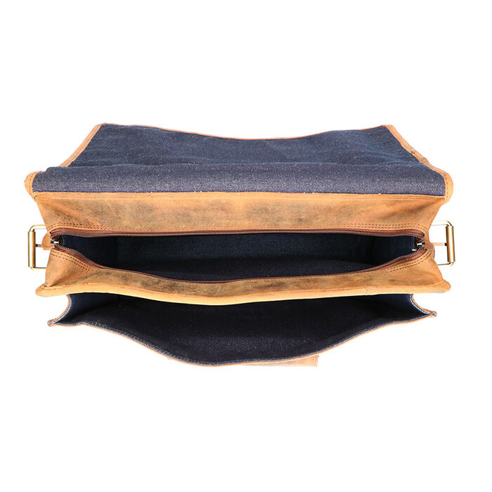 Orange Fire Rat Pack Messenger Overslag 2 vaks 15 inch Laptoptas