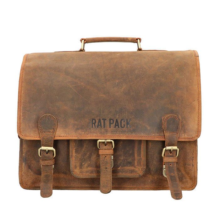 Orange Fire Rat Pack Messenger Overslag 2 vaks 15 inch Laptoptas