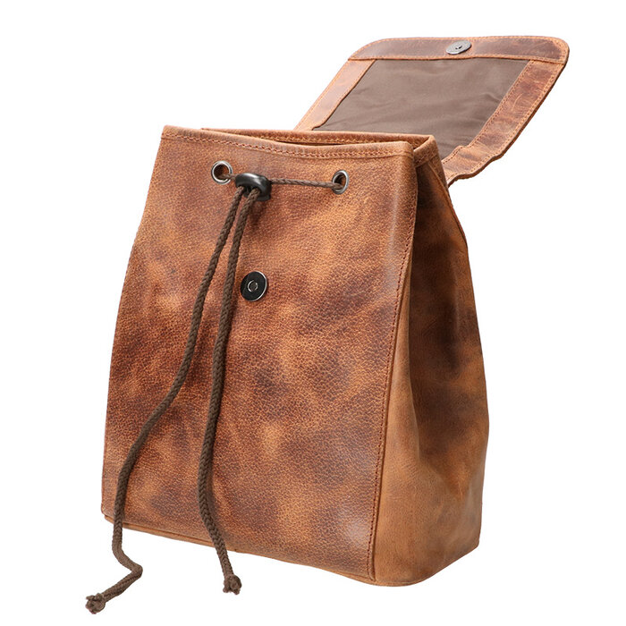 Leather Design Aantrek rugzak hunter