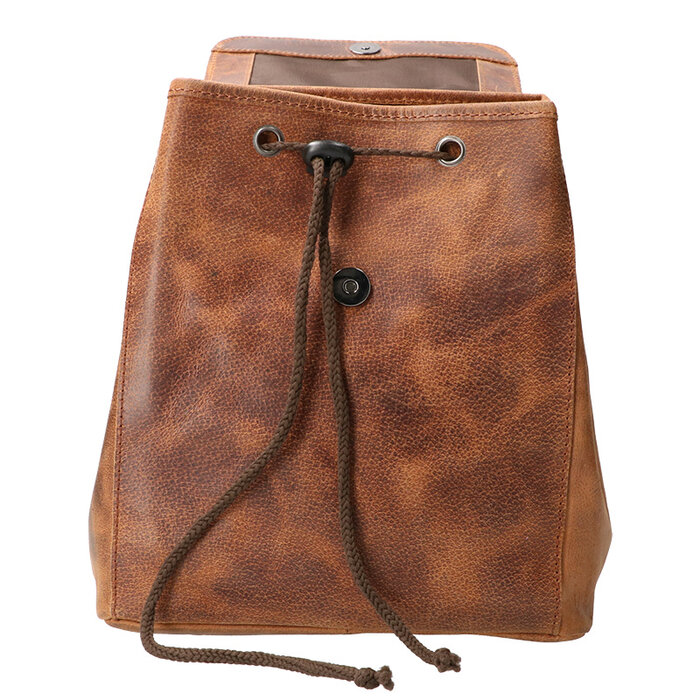 Leather Design Aantrek rugzak hunter